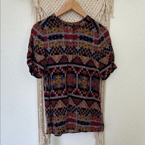 Pendleton woolen mills Multicolor Geometric Patterned Top